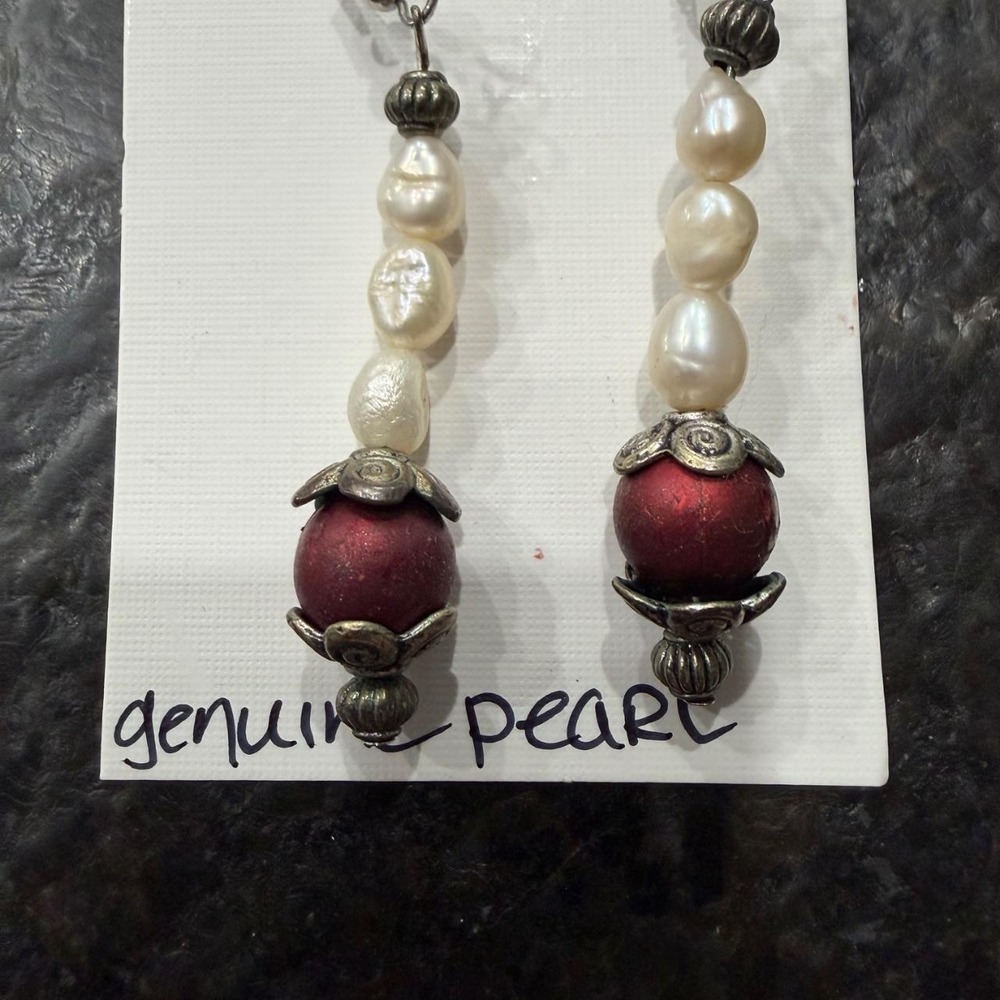 vintage-style dangle earrings